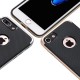 Силиконов кейс за iPhone 7/8 черен със сив ринг